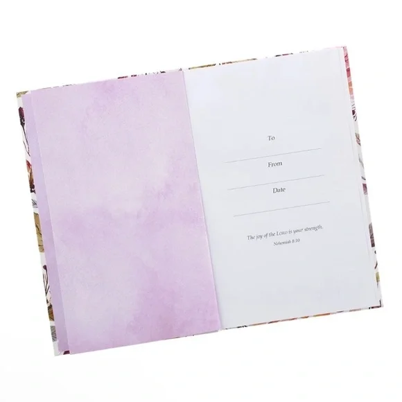 Christian Journal Floral Artwork Bible Verse Hardcover Notebook - Picture 4 of 5